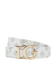 Guess Pasek Damski BW9171 P4430 Biały. Białe paski damskie Guess, z aplikacjami, ze skóry. Za 149.99 zł.