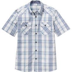 Koszula z krótkim rękawem Regular Fit bonprix niebiesko-biały w kratę. Koszule męskie marki bonprix. Za 74.99 zł.