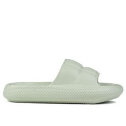 Klapki damskie sportowe Lee MAYA SLIDER WOMEN LOW. Zielone klapki damskie Lee, bez wzorów, z materiału, eleganckie, bez obcasa, na platformie. Za 79.00 zł.