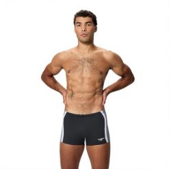 Spodenki pływackie męskie Speedo Solid Splice Aquashort. Czarne krótkie spodenki sportowe męskie Speedo, m, bez wzorów, na fitness i siłownię. Za 159.99 zł.