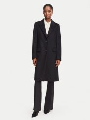 BOSS Płaszcz wełniany 50574982 Czarny Regular Fit. Czarne płaszcze damskie Boss, na zimę, bez wzorów, z wełny, bez kaptura. Za 2,399.00 zł.