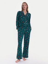 Kate Spade Piżama KSI82765F Zielony Relaxed Fit. Zielone piżamy damskie Kate Spade, m, bez wzorów, z syntetyku, bez ramiączek. Za 469.99 zł.