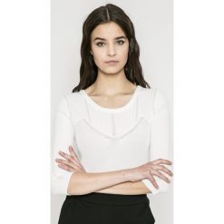 Morgan - Sweter. Białe swetry damskie Morgan, l, bez wzorów, z dzianiny, bez kołnierzyka, bez ramiączek, krótkie, bez kaptura. W wyprzedaży za 99.90 zł.