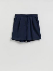 Szorty comfort fit - granatowy. Niebieskie szorty męskie Reserved, l, bez wzorów, z bawełny. Za 119.99 zł.