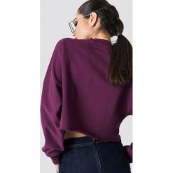 NA-KD Bluza nietoperz z surowym brzegiem - Purple. Bluzy damskie marki NA-KD. W wyprzedaży za 70.97 zł.