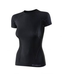 Koszulka wełniana z krótkim rękawem damska Brubeck ACTIVE WOOL. Czarne t-shirty damskie Brubeck, s, bez wzorów, z poliamidu, bez kołnierzyka. Za 190.99 zł.