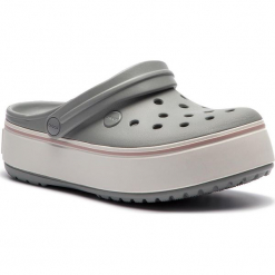 Klapki CROCS - Crocband Platform Clog 205434 Light Grey/Rose. Szare klapki damskie Crocs, z tworzywa sztucznego. W wyprzedaży za 169.00 zł.