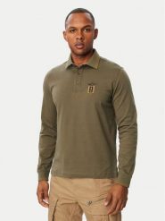 Aeronautica Militare Polo 262PO1940UJ00663 Khaki Regular Fit. Brązowe koszulki polo męskie Aeronautica Militare, m, bez wzorów, z bawełny, bez ramiączek. Za 454.99 zł.