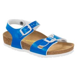 Sandały w kolorze niebieskim. Sandały chłopięce marki Birkenstock. W wyprzedaży za 179.95 zł.