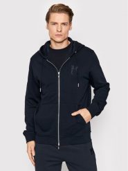 KARL LAGERFELD Bluza 705892 500900 Granatowy Regular Fit. Niebieskie bluzy męskie KARL LAGERFELD, l, bez wzorów, z bawełny, bez kaptura. Za 369.99 zł.