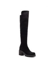 DeeZee Kozaki MORGANE WS5596-30 Czarny. Czarne kozaki damskie DeeZee, z materiału, bez obcasa, na słupku. Za 159.99 zł.