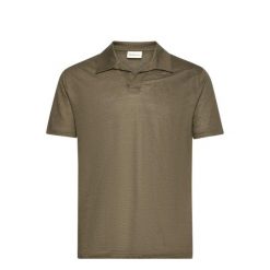 Koszulka polo męska Gant Linen Ss Polo. Zielone koszulki polo męskie GANT, m, bez wzorów, ze lnu, bez kołnierzyka, bez ramiączek, trekkingowe. W wyprzedaży za 223.00 zł.