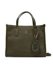 Tommy Hilfiger Torebka City Small Tote Melton AW0AW17852 Khaki. Brązowe torebki do ręki damskie Tommy Hilfiger, bez wzorów, z materiału, bez dodatków. Za 479.99 zł.