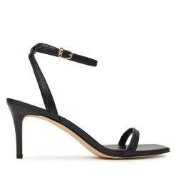 Sandały MICHAEL Michael Kors. Czarne sandały damskie MICHAEL Michael Kors, bez wzorów, bez obcasa, na szpilce, bez zapięcia. Za 739.99 zł.