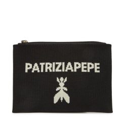 Torebka Patrizia Pepe. Czarne kopertówki damskie Patrizia Pepe, bez wzorów, bez dodatków. Za 229.99 zł.
