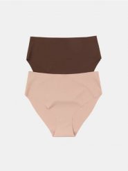 Bezszwowe majtki figi z wysokim stanem 2 pack - wielobarwny. Figi damskie Sinsay, l, bez wzorów. Za 19.99 zł.