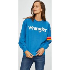 Wrangler - Bluza. Szare bluzy damskie Wrangler, z nadrukiem, z bawełny. Za 199.90 zł.