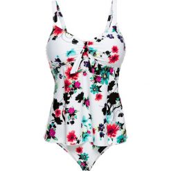 Tankini (2 części) bonprix biały z nadrukiem. Bikini damskie marki bonprix. Za 109.99 zł.