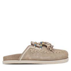 Klapki Bronx. Brązowe klapki damskie Bronx, bez wzorów, bez obcasa. Za 309.99 zł.