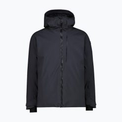Kurtka narciarska męska CMP 34W3987 Fix Hood. Czarne kurtki snowboardowe męskie CMP, m, bez wzorów, bez kaptura, narciarskie. Za 559.99 zł.