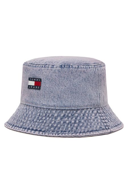 Tommy Jeans Kapelusz Tjw Heritage Denim Bucket Hat AW0AW17816 Różowy. Czerwone czapki i kapelusze damskie Tommy Jeans, bez wzorów, z bawełny. Za 129.99 zł.