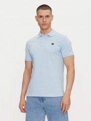 Timberland Polo TB0A6VDP Błękitny Regular Fit. Niebieskie koszulki polo męskie Timberland, m, bez wzorów, z bawełny, bez ramiączek. Za 219.99 zł.