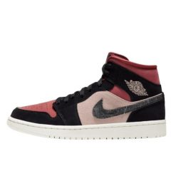 Buty do chodzenia damskie Nike Air Jordan 1 Mid. Brązowe obuwie sportowe damskie Jordan, bez wzorów, trekkingowe, Nike Air Jordan. Za 857.00 zł.
