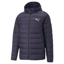 Kurtka puchowa męska Puma Packlite Down. Niebieskie kurtki sportowe męskie Puma, m, bez wzorów, z poliesteru, trekkingowe. Za 365.99 zł.