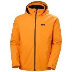 Kurtka wodoodporna z kapturem Helly Hansen HP Racing Lifaloft. Brązowe kurtki męskie Helly Hansen, s, bez wzorów, z materiału, klasyczne, z kapturem. Za 774.50 zł.
