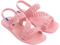 Sandały plażowe damskie Ipanema Go Fever Fem. Czerwone sandały damskie Ipanema, bez wzorów, z gumy, bez obcasa, na płaskiej podeszwie, bez zapięcia. Za 67.99 zł.