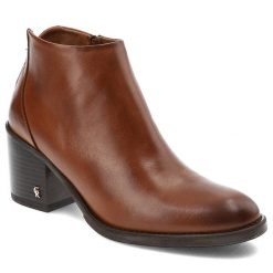 Brązowe Botki Carinii Stylowe Obuwie Jesienne. Brązowe botki damskie Carinii, na jesień, ze skóry, biznesowe, bez obcasa, na obcasie, bez zapięcia. Za 549.00 zł.