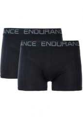 Bokserki bambusowe męskie Endurance Brighton 2-pack. Czarne bokserki męskie Endurance, l, bez wzorów, z elastanu. Za 109.99 zł.