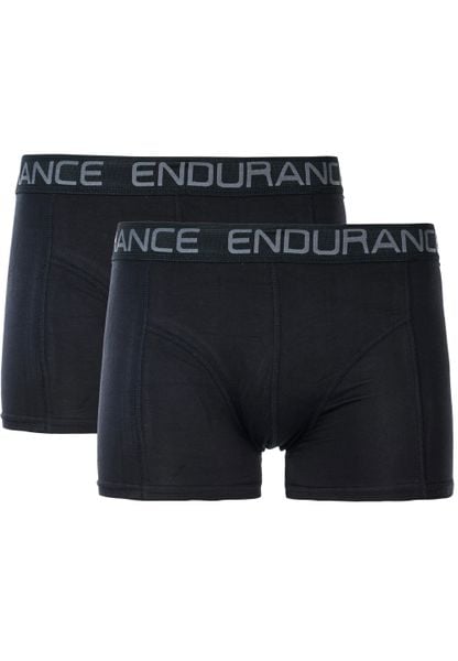 Bokserki bambusowe męskie Endurance Brighton 2-pack. Czarne bokserki męskie Endurance, l, bez wzorów, z elastanu. Za 109.99 zł.