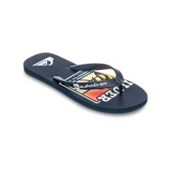 Klapki plażowe dla Mężczyzn JAVA ART Niebieski. Niebieskie buty sportowe męskie Quiksilver, z gumy, bez zapięcia. Za 59.99 zł.
