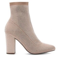 Botki Nine West. Brązowe botki damskie Nine West, bez obcasa, na słupku, bez zapięcia. Za 299.99 zł.