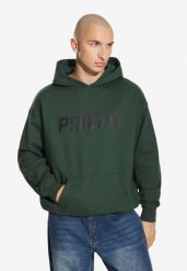Bluza sportowa męska Prosto Big Log z kapturem. Zielone bluzy męskie Prosto., l, z aplikacjami, z bawełny, z kapturem. Za 209.99 zł.