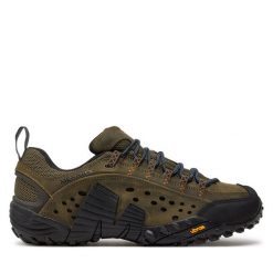 Trekkingi Merrell. Zielone półbuty na co dzień męskie Merrell, trekkingowe. Za 449.99 zł.