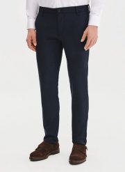 PAKO LORENTE – Męskie granatowe spodnie. Spodnie materiałowe męskie Pako Lorente, l, bez wzorów, z elastanu, casualowe. Za 249.99 zł.