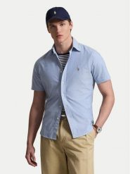 Polo Ralph Lauren Koszula 710850782001 Błękitny Custom Fit. Niebieskie koszule męskie Polo Ralph Lauren, m, bez wzorów, z bawełny, bez kołnierzyka, bez ramiączek. Za 609.99 zł.