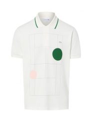Lacoste koszulka polo Mężczyźni Bawełna (100%) biały|zielony, 7. Białe koszulki polo męskie Lacoste, m, bez wzorów, z bawełny, bez ramiączek. Za 699.95 zł.