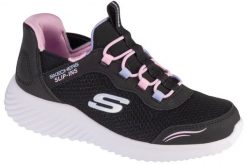 Buty SKECHERS BOUNDER - SIMPLE CUT SLIP-INS Czarny. Czarne trampki i tenisówki damskie Skechers, bez wzorów, z materiału, bez zapięcia. Za 192.99 zł.