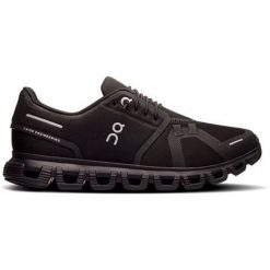 Buty do biegania damskie On Cloud 6. Czarne obuwie sportowe damskie On, bez wzorów, z gumy, do biegania. Za 943.00 zł.