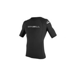 Koszulka do pływania męska O'Neill Basic Skins Rash Guard. Czarne koszulki sportowe męskie O'Neill, m, bez wzorów, bez kołnierzyka, bez ramiączek, do pływania. Za 174.50 zł.