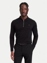 KARL LAGERFELD Polo 745002 564200 Czarny Regular Fit. Czarne koszulki polo męskie KARL LAGERFELD, m, bez wzorów, z bawełny, bez ramiączek. Za 649.99 zł.