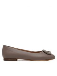 Sergio Bardi Baleriny WYL3692-2Z-SB Szary. Szare baleriny damskie Sergio Bardi, bez wzorów, ze skóry, bez obcasa. Za 249.99 zł.
