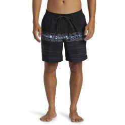 Szorty kąpielowe dla Mężczyzn EVERYDAY WORDBLOCK VOLLEY 17" Czarny. Czarne krótkie spodenki sportowe męskie Quiksilver, m, bez wzorów, z materiału. Za 199.99 zł.