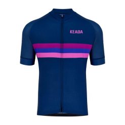 Damska koszulka rowerowa z krótkim rękawem - Sunset. Fioletowe koszulki sportowe damskie KEADA SPORTS, l, bez wzorów, bez kołnierzyka, bez ramiączek, rowerowe. Za 332.00 zł.