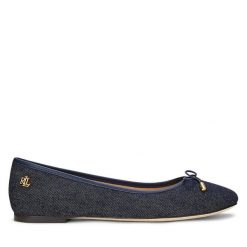Baleriny LAUREN RALPH LAUREN. Niebieskie baleriny damskie Lauren Ralph Lauren, bez wzorów, bez obcasa. Za 349.99 zł.