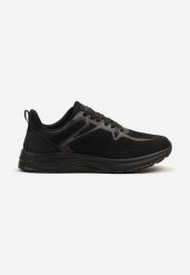 Czarne Buty Sportowe Sneakersy z Geometrycznym Wzorem Odirina. Czarne buty sportowe męskie Born2be, bez zapięcia. Za 109.99 zł.