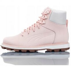 Buty do chodzenia damskie Puma Desierto. Czerwone obuwie sportowe damskie Puma, bez wzorów, z materiału, trekkingowe. Za 286.20 zł.